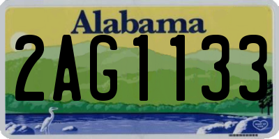 AL license plate 2AG1133