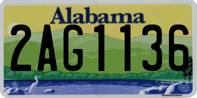 AL license plate 2AG1136