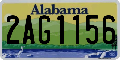 AL license plate 2AG1156