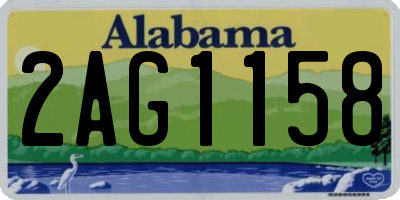 AL license plate 2AG1158