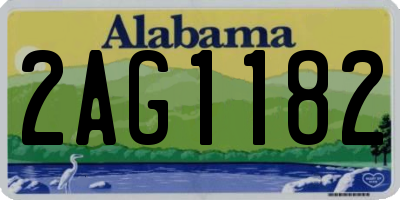 AL license plate 2AG1182