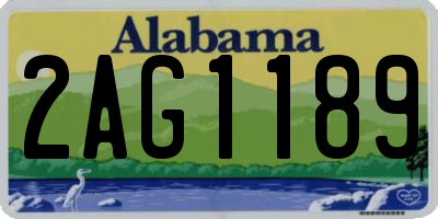 AL license plate 2AG1189