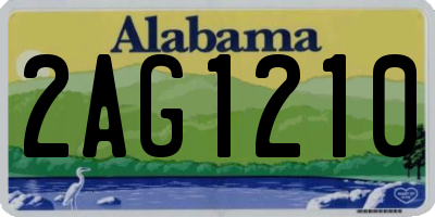 AL license plate 2AG1210