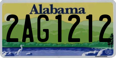 AL license plate 2AG1212