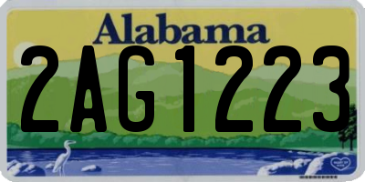 AL license plate 2AG1223