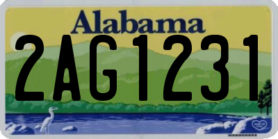 AL license plate 2AG1231