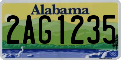 AL license plate 2AG1235