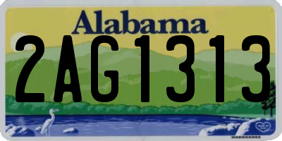AL license plate 2AG1313