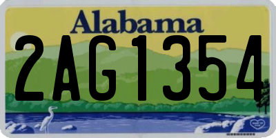 AL license plate 2AG1354