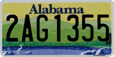 AL license plate 2AG1355