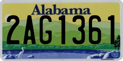 AL license plate 2AG1361
