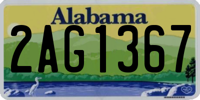 AL license plate 2AG1367