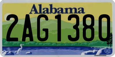 AL license plate 2AG1380