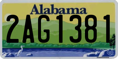 AL license plate 2AG1381