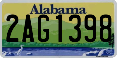 AL license plate 2AG1398