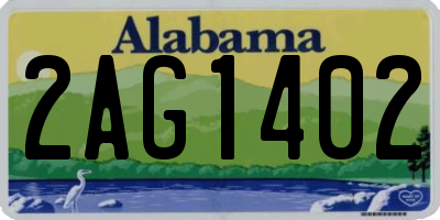 AL license plate 2AG1402