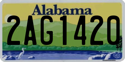 AL license plate 2AG1420