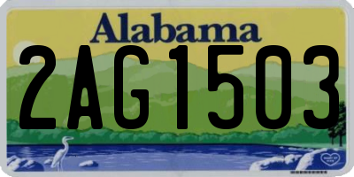 AL license plate 2AG1503