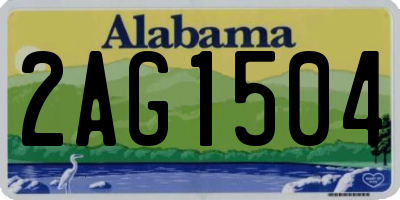 AL license plate 2AG1504