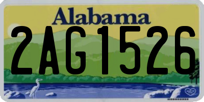 AL license plate 2AG1526