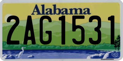 AL license plate 2AG1531