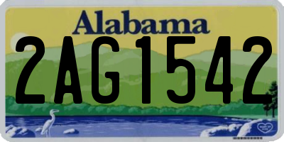 AL license plate 2AG1542