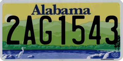 AL license plate 2AG1543