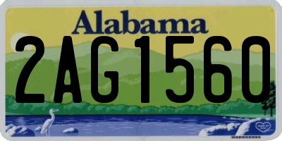 AL license plate 2AG1560