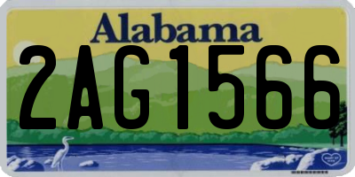 AL license plate 2AG1566
