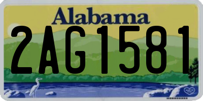 AL license plate 2AG1581