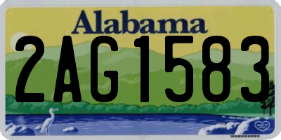 AL license plate 2AG1583