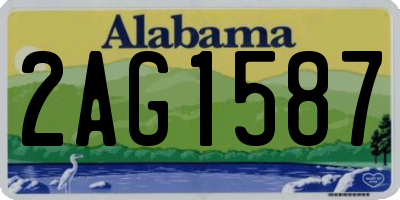 AL license plate 2AG1587