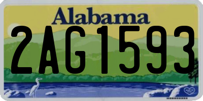AL license plate 2AG1593