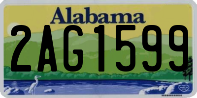 AL license plate 2AG1599