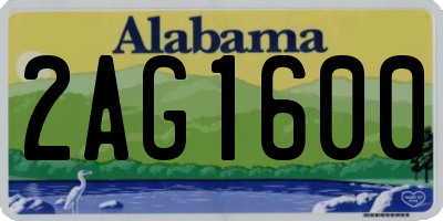 AL license plate 2AG1600