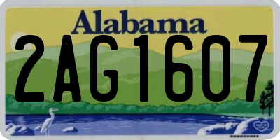 AL license plate 2AG1607