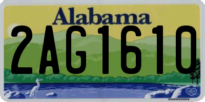 AL license plate 2AG1610