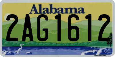 AL license plate 2AG1612