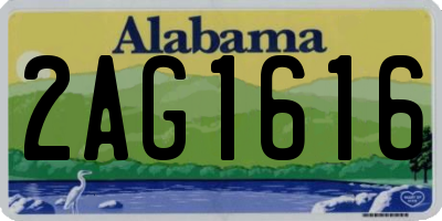 AL license plate 2AG1616