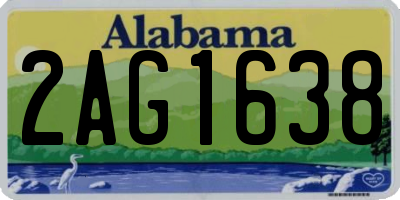 AL license plate 2AG1638