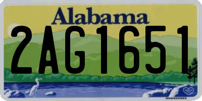 AL license plate 2AG1651