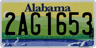 AL license plate 2AG1653
