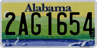 AL license plate 2AG1654