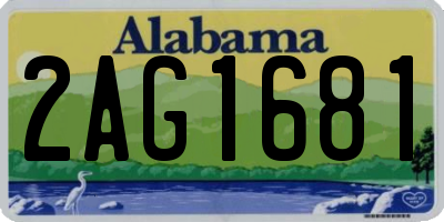 AL license plate 2AG1681