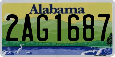 AL license plate 2AG1687
