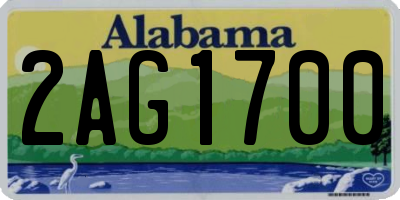 AL license plate 2AG1700