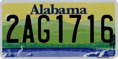 AL license plate 2AG1716