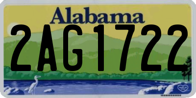 AL license plate 2AG1722
