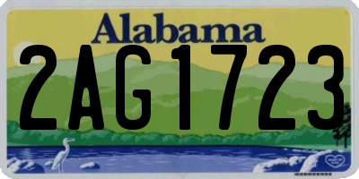 AL license plate 2AG1723