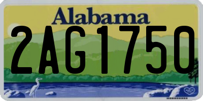 AL license plate 2AG1750